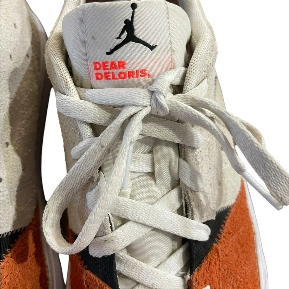 Nike Air Jordan Series .02 Dear Deloris Suede Men’s Shoes Sail/Orange 11.5